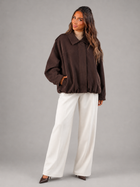 Faux Suede Oversized Shirt Jacket Autumn Women
