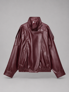 Faux Leather Bomber Jacket Autumn Women