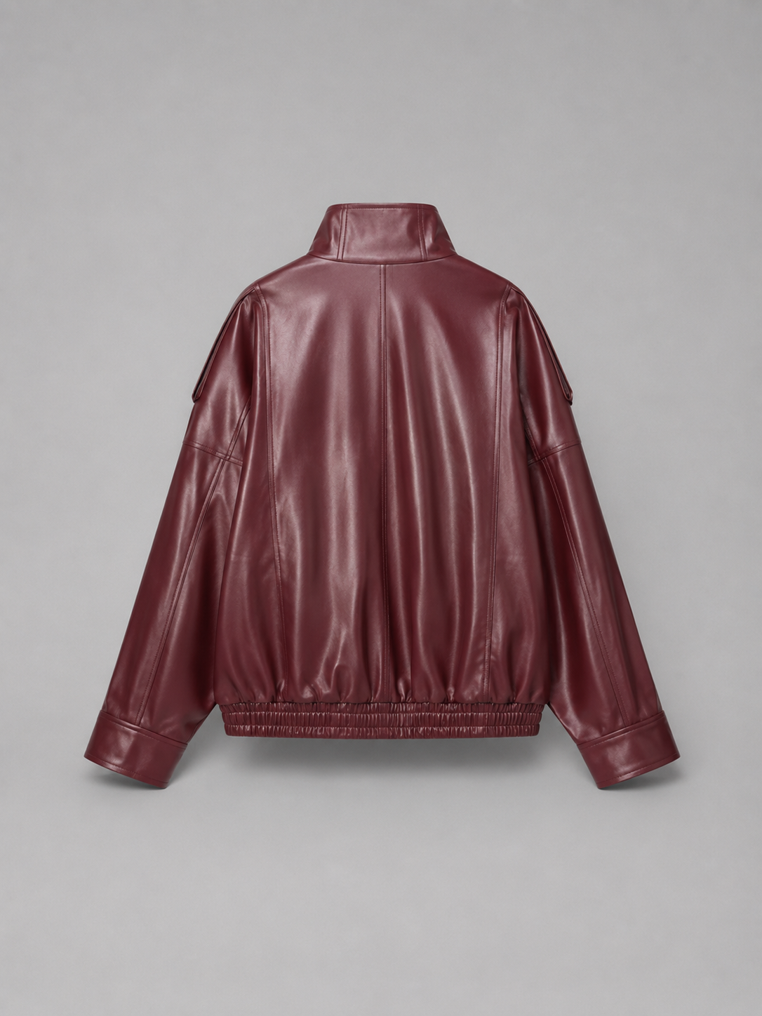Faux Leather Bomber Jacket Autumn Women