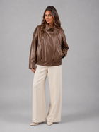 Faux Leather Bomber Jacket Autumn Women