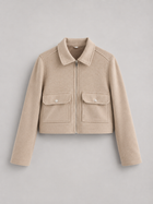 Cropped Faux Leather Utility Jacket Autumn Women