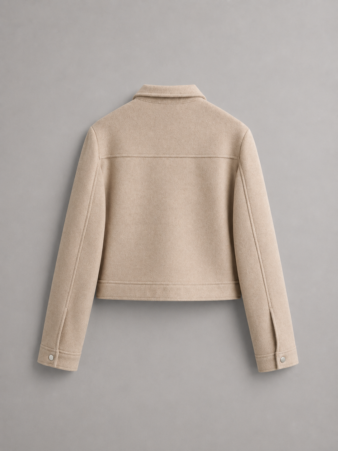 Cropped Faux Leather Utility Jacket Autumn Women