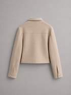 Cropped Faux Leather Utility Jacket Autumn Women