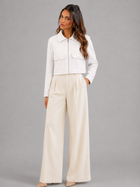 Cropped Faux Leather Utility Jacket Autumn Women