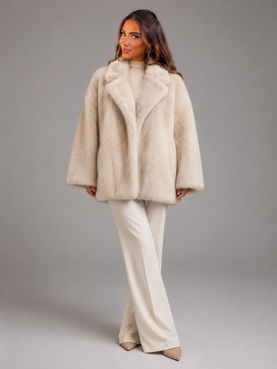 Faux Fur Oversized Coat Autumn Women