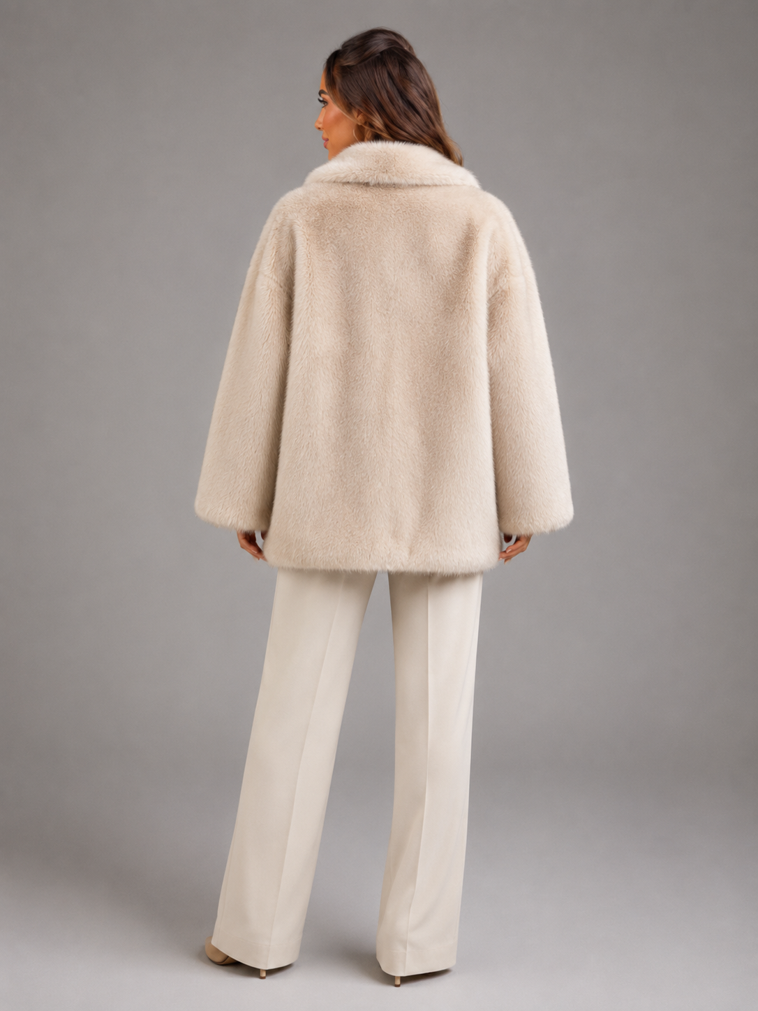 Faux Fur Oversized Coat Autumn Women