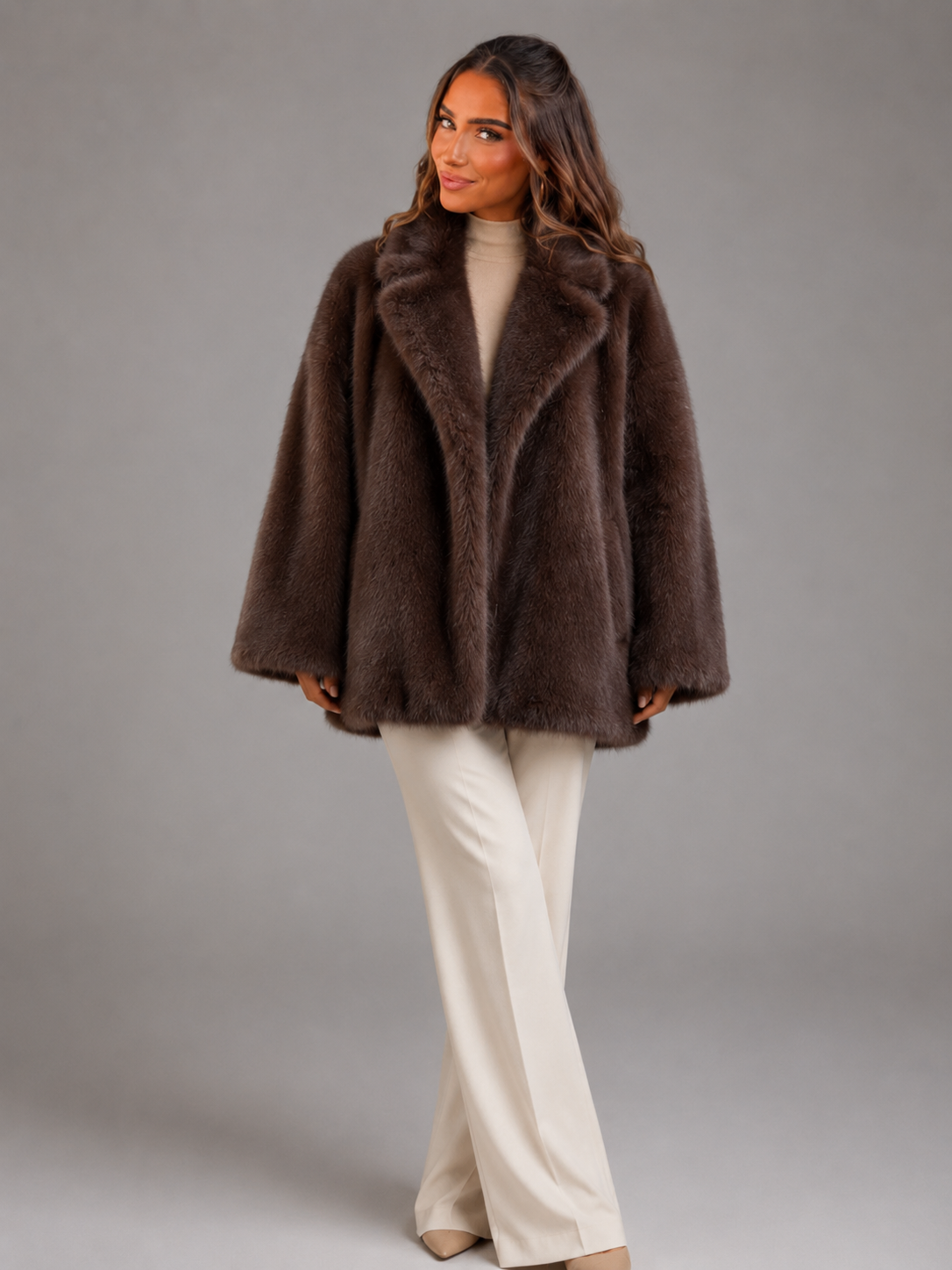 Faux Fur Oversized Coat Autumn Women