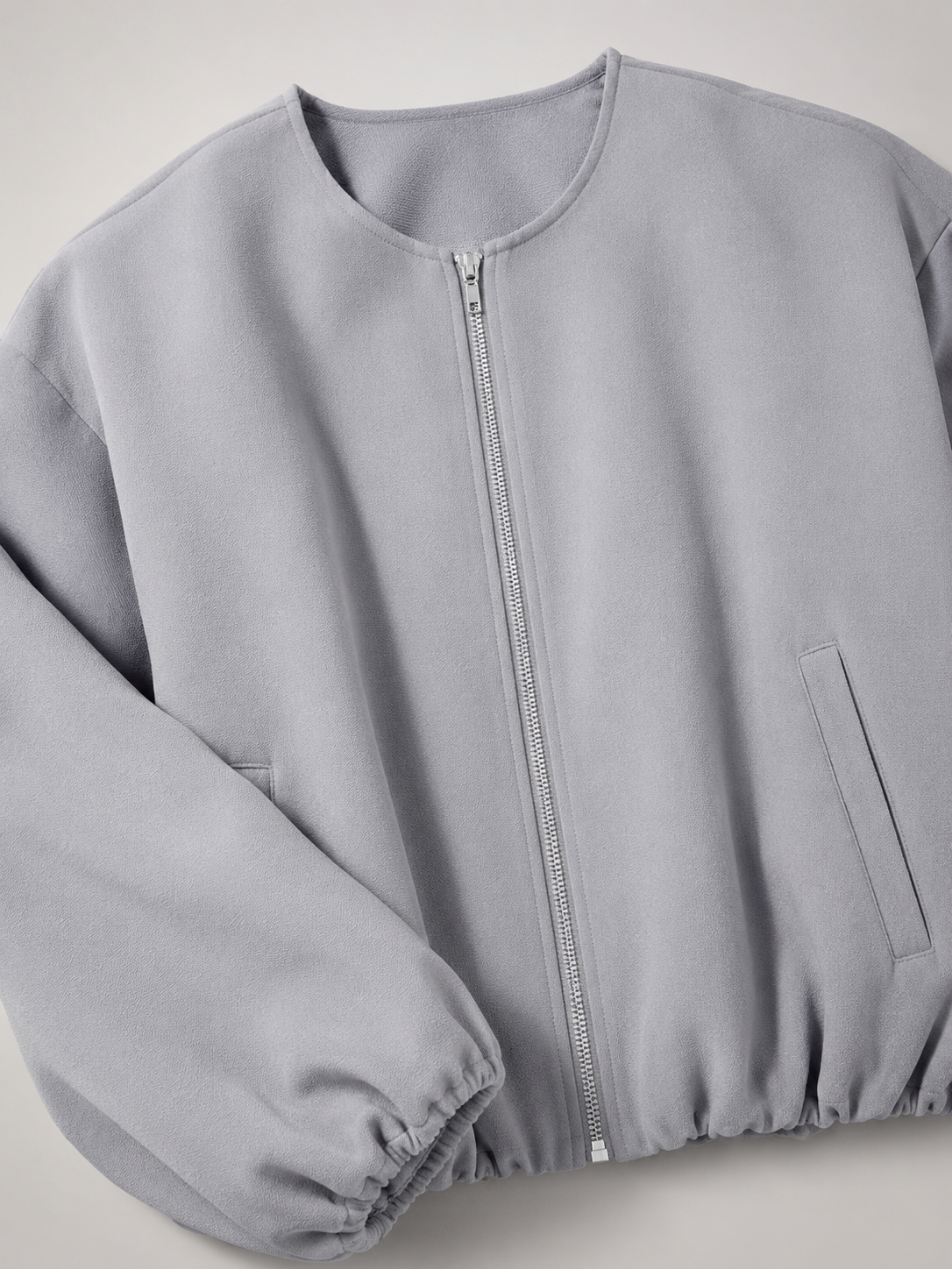 Avery | Cropped Zip Bomber Jacket