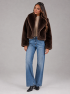Cropped Faux Fur Jacket for Women