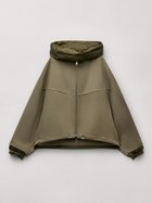Green Hooded Padded Jacket for Women