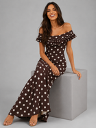 Polka Dot Off Shoulder Maxi Dress Summer Women