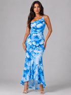 Floral One Shoulder Maxi Dress Summer Women