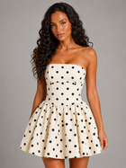 Polka Dot Strapless Corset Mini Dress Cocktail Women