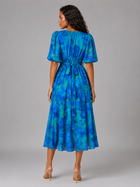 Floral V Neck Sleeveless Midi Dress Wedding Guest