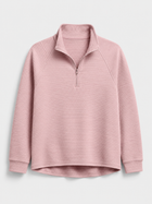 Ribbed Half Zip Pullover Autumn Women