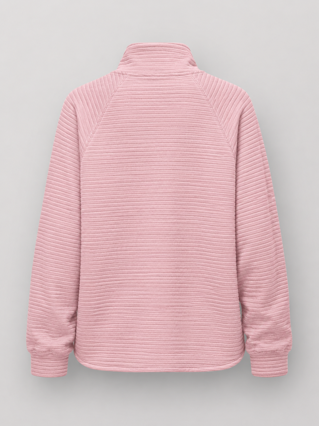 Ribbed Half Zip Pullover Autumn Women