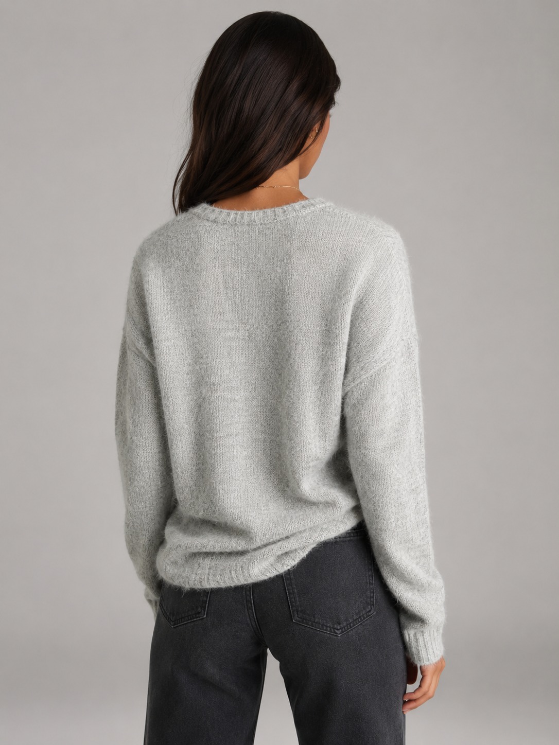 Fuzzy Knit Button Cardigan Autumn Women