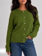 Fuzzy Knit Button Cardigan Autumn Women