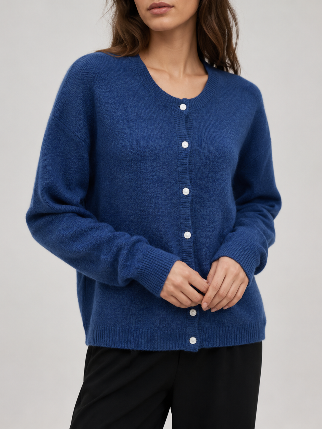 Fuzzy Knit Button Cardigan Autumn Women