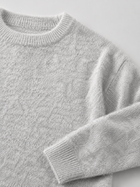 Fuzzy Knit Crew Neck Sweater Autumn Women