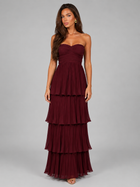 Strapless Tiered Maxi Dress Evening Women