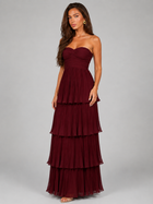 Strapless Tiered Maxi Dress Evening Women