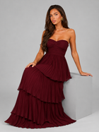 Strapless Tiered Maxi Dress Evening Women