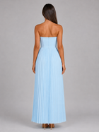 Strapless Pleated Maxi Dress Wedding Guest
