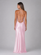 Pearl Beaded Satin Feel Maxi Dress Evening Women