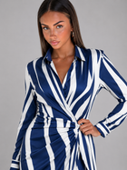 Striped Twist Knot Midi Shirt Dress Summer Women