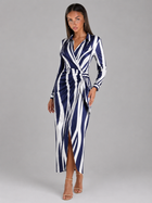 Striped Twist Knot Midi Shirt Dress Summer Women