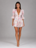 Floral Chiffon Mini Dress Summer Women