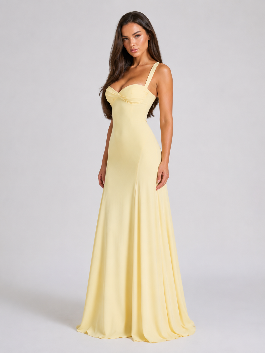 Sweetheart Neck Maxi Dress Wedding Guest