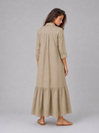 Cotton Blend Tiered Maxi Shirt Dress Summer Women