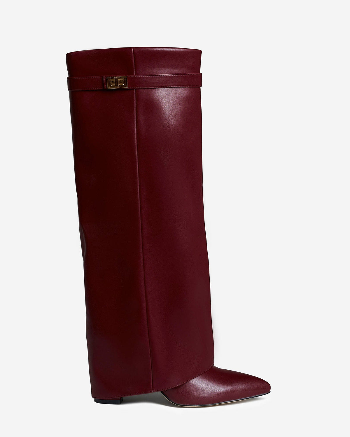 Camille | Burgundy Leather Knee High Boots