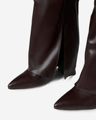 Vivienne | Dark Brown Leather Knee High Boots