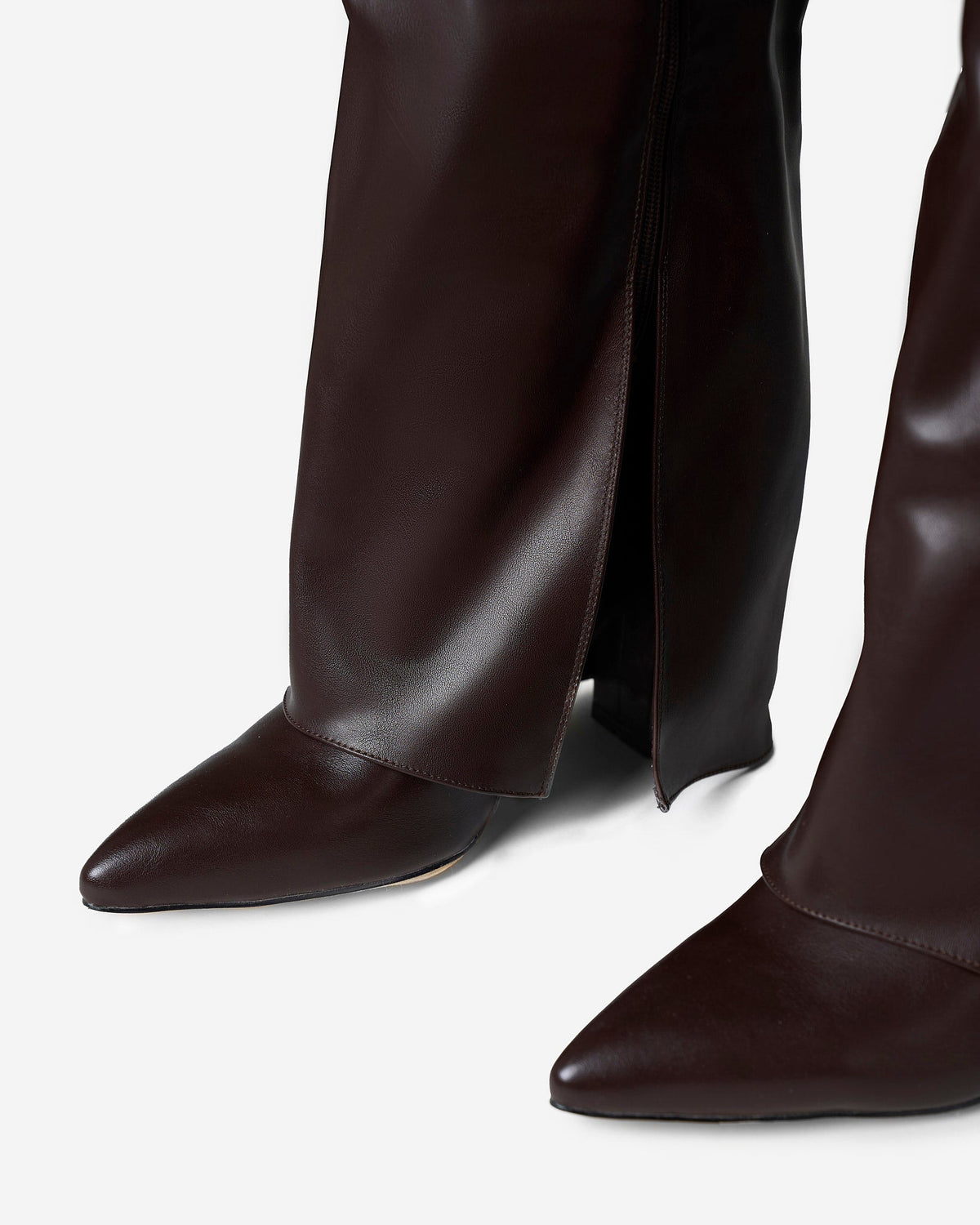 Vivienne | Dark Brown Leather Knee High Boots