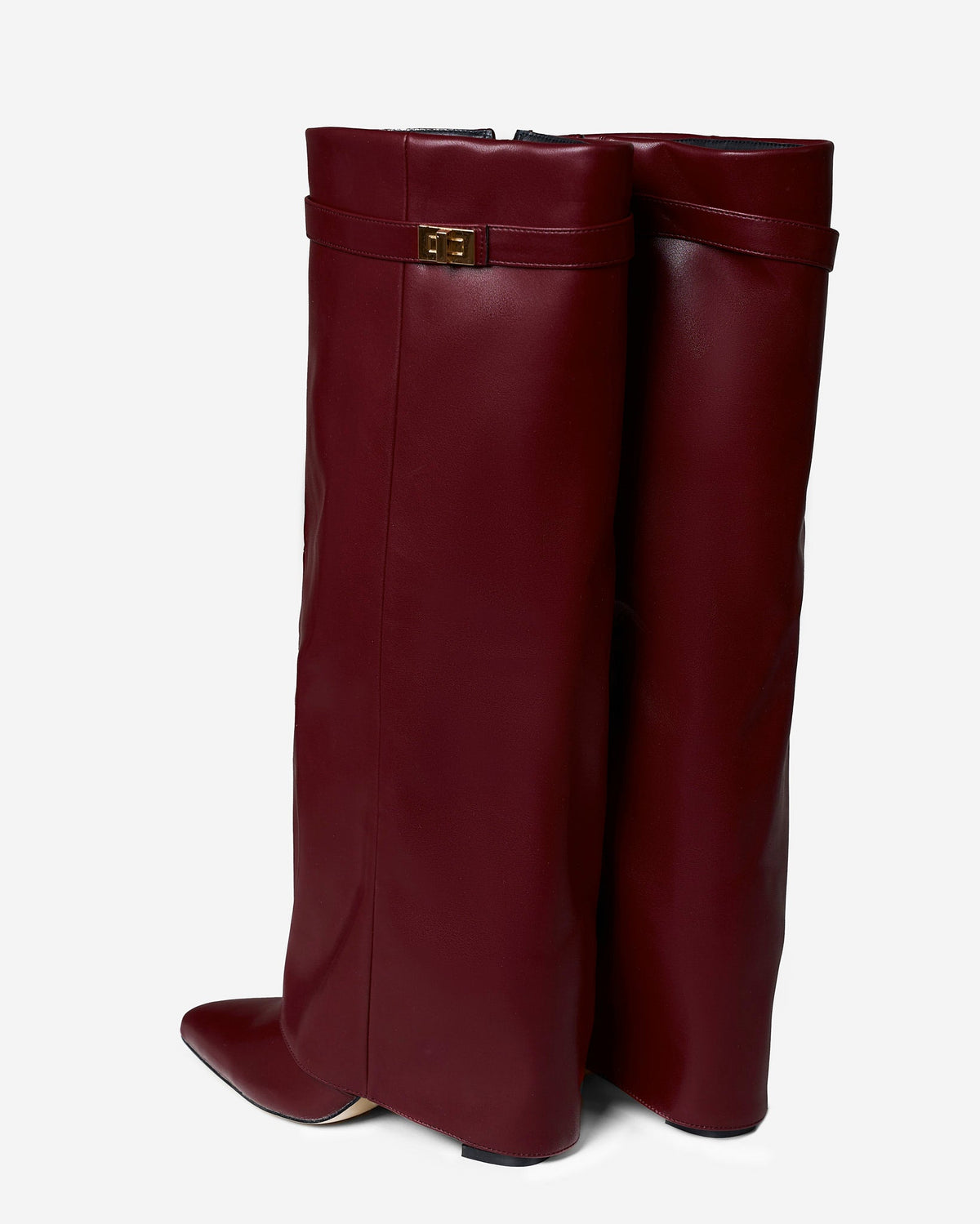 Camille | Burgundy Leather Knee High Boots