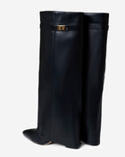 Genevieve | Black Classic Leather Knee High Boots