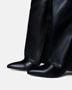 Genevieve | Black Classic Leather Knee High Boots