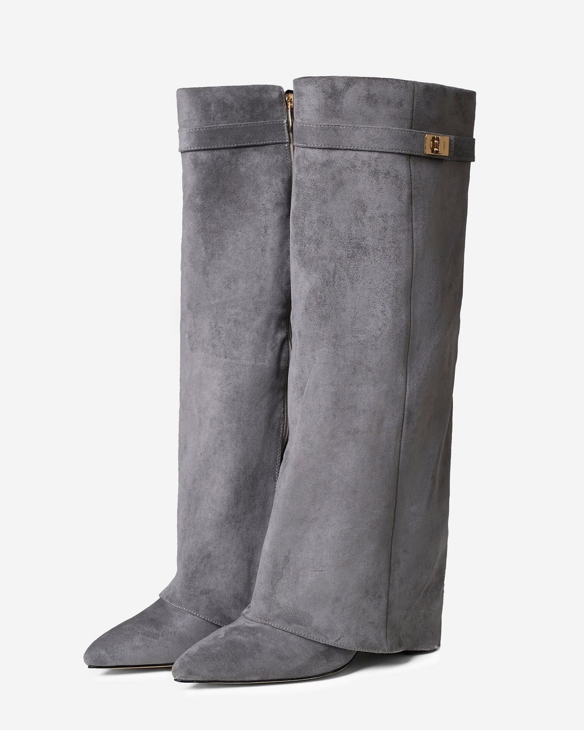 Siena | Grey Suede Knee High Boots