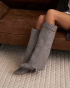 Siena | Grey Suede Knee High Boots