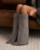 Siena | Grey Suede Knee High Boots
