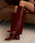 Camille | Burgundy Leather Knee High Boots