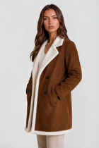 Maribel | Suede Shearling Longline Coat