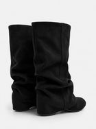 Valerie | Black Slouchy Suede Knee High Boots