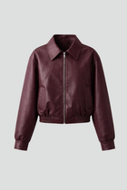 Women’s Bomber Jacket with Zip Closure and Elasticated Hem
