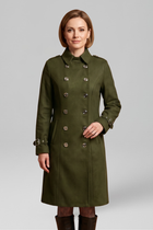 Women’s Coat with Double-Breasted Buttons and Long Sleeves