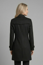 Women’s Coat with Double-Breasted Buttons and Long Sleeves