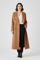 Women’s Coat with Lapel Collar and Button Fastening